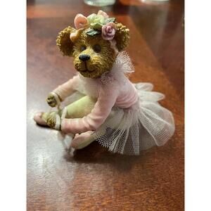 Boyds Bearstone Bear Ballerina in Dance Tutu Figurine #228395 Ashley Pirouette 